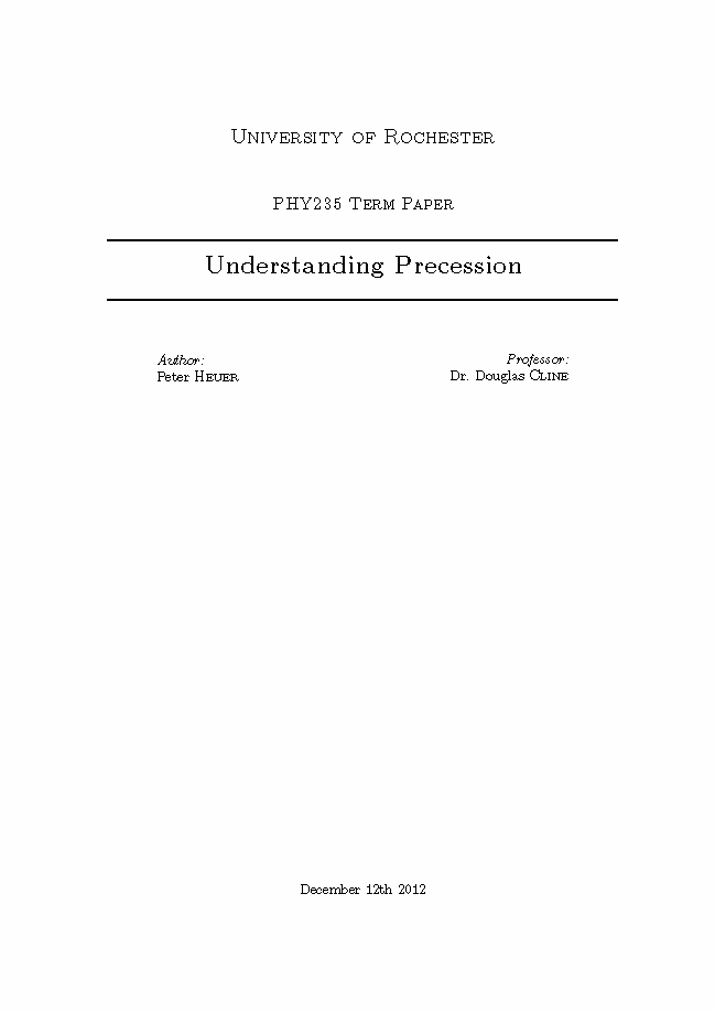 Understanding Precession